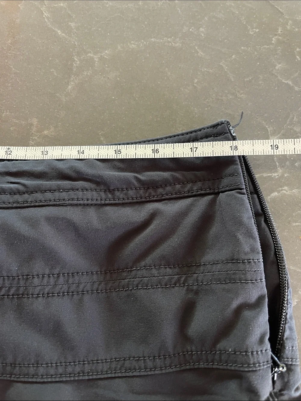 Athleta Black Skort with Side Zip- size 14